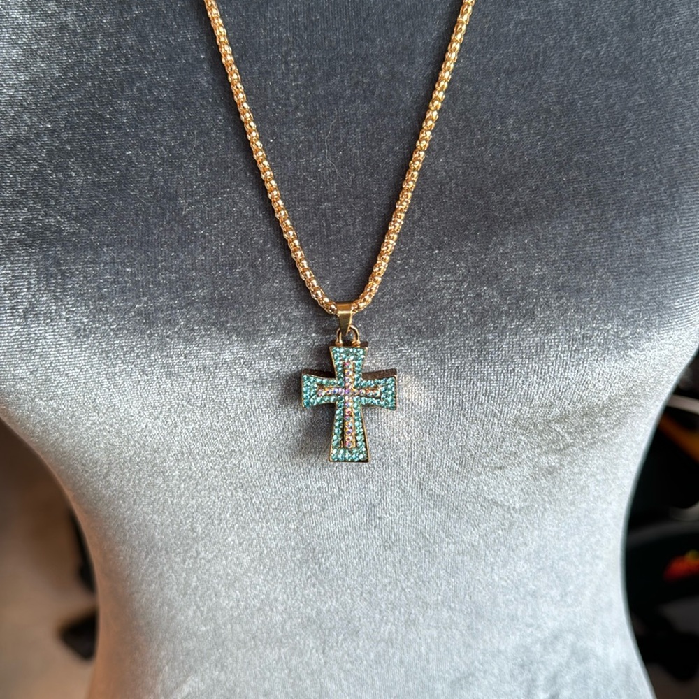 Betsy Johnson Cross Necklace